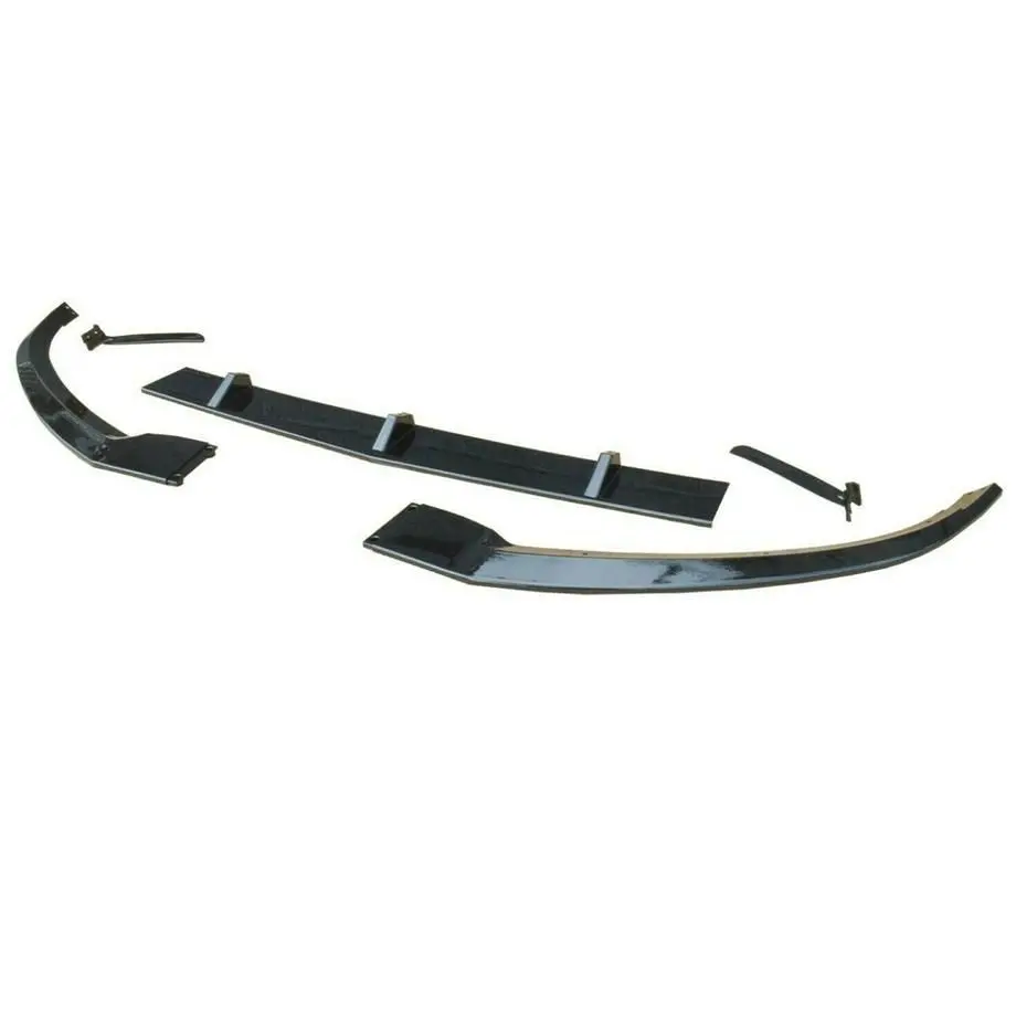 Merc W205 C63 Style Gloss Black 5-Piece Front Spoiler (15-18) 2