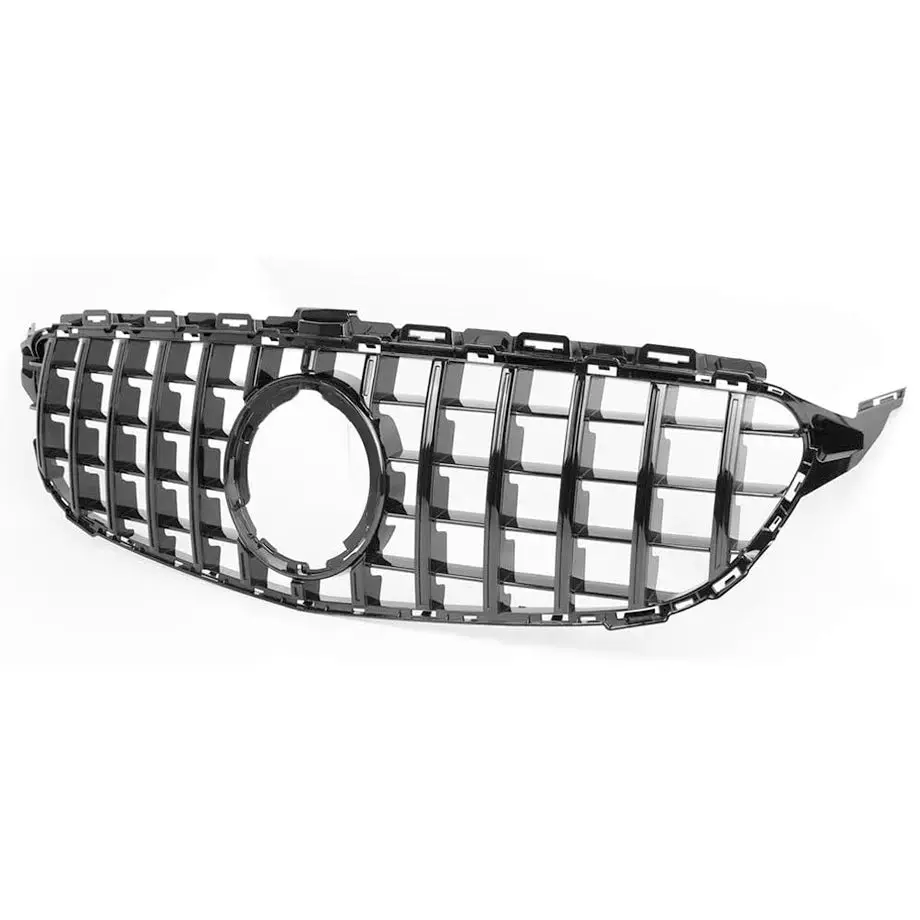 Merc W205 (15-18) Gtr Panamericana Style Gloss Black Upgrade Grille 1