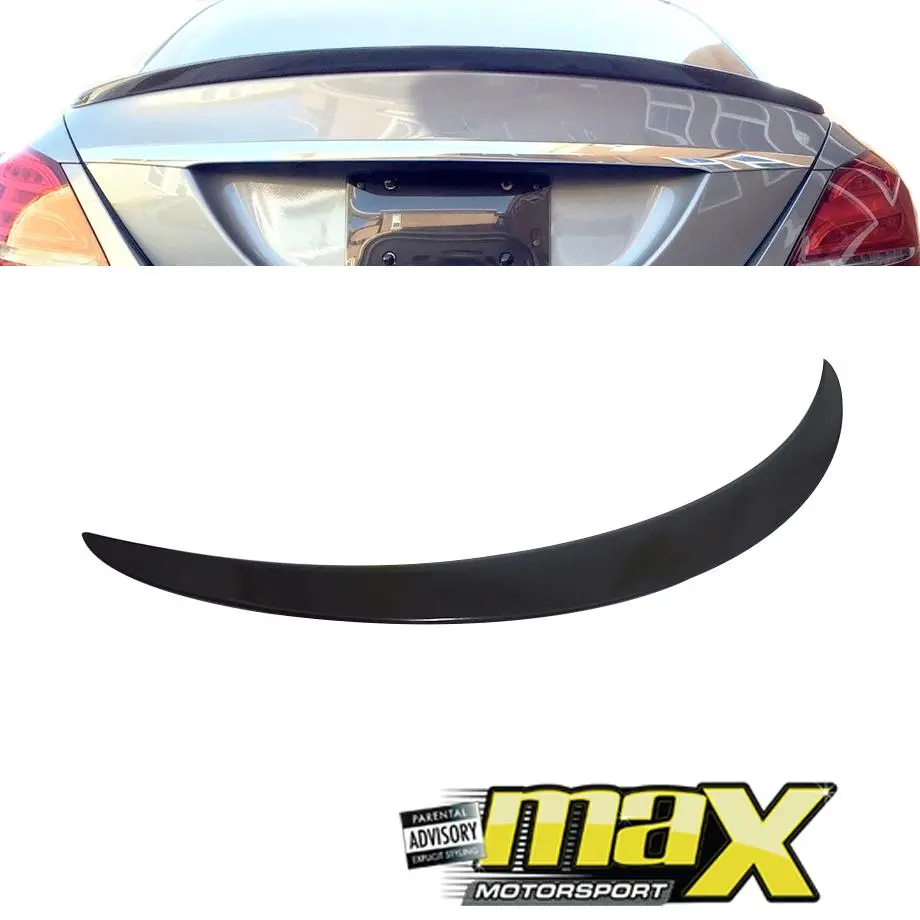 Merc W205 (14-On) Performance Style Gloss Black Plastic Boot Spoiler 1