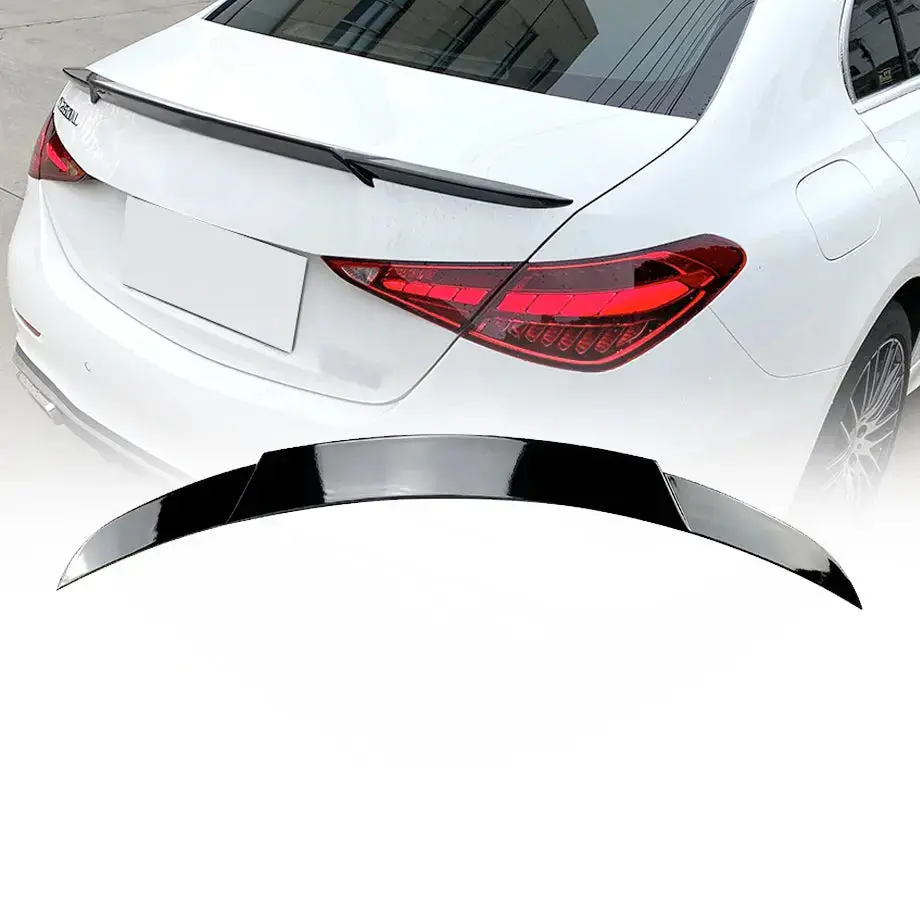 Merc W206 C-Class (21-On) Brabus Style Gloss Black Plastic Boot Spoiler 1