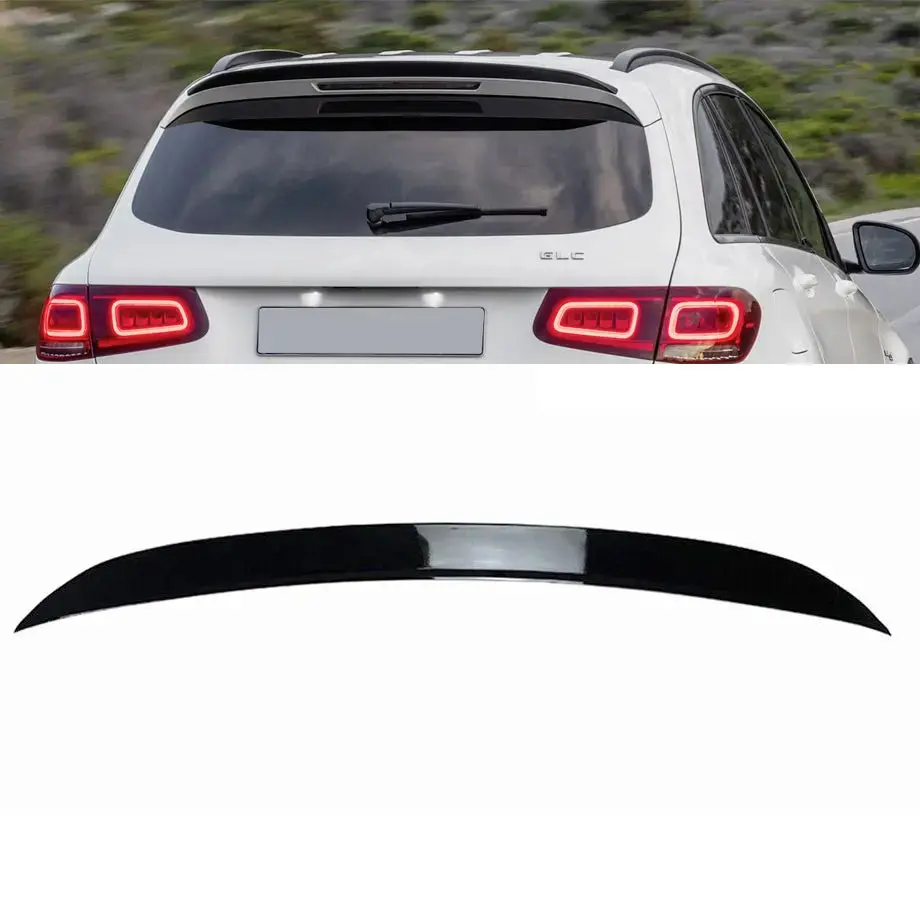Merc X253 Glc-63 Style (17-On) Gloss Black Roof Spoiler Extension 1