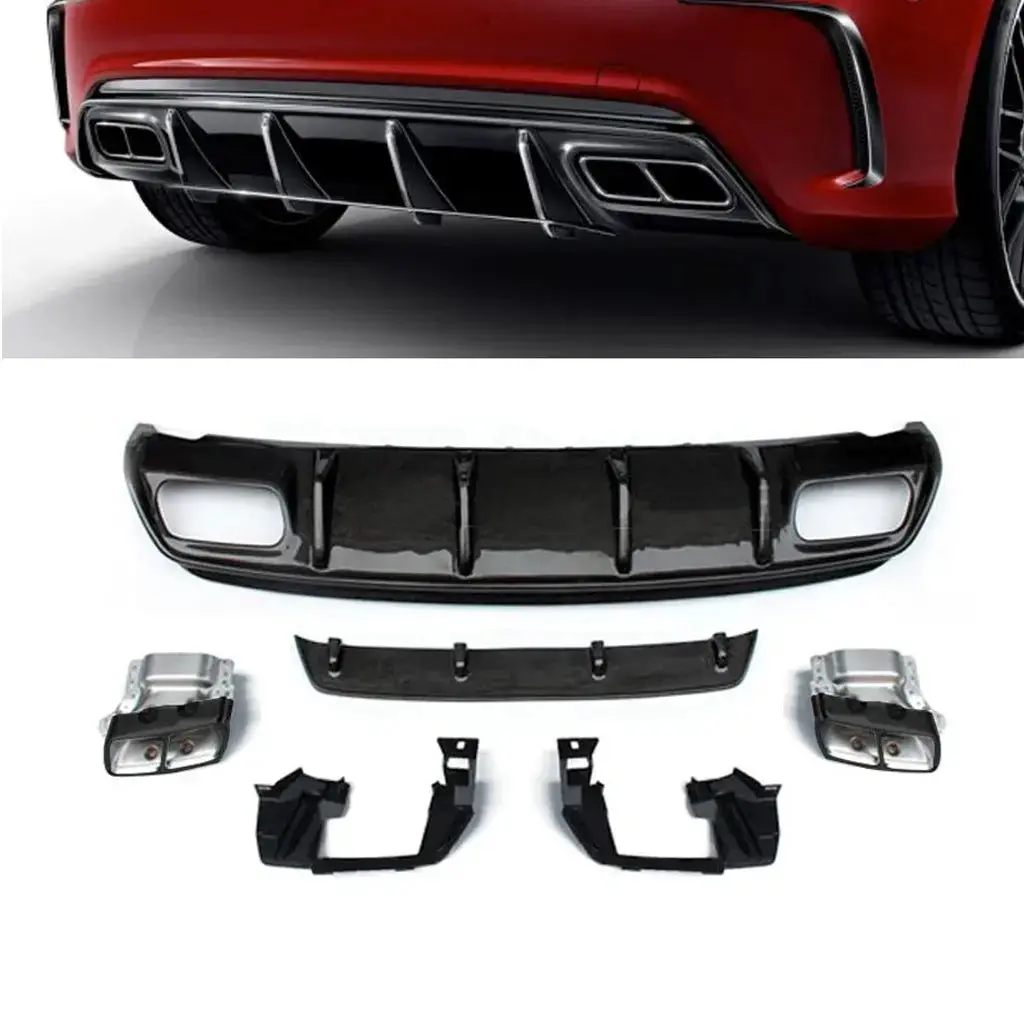Merc A45 (W176) Amg Style Diffuser With Exhaust Outlet 1