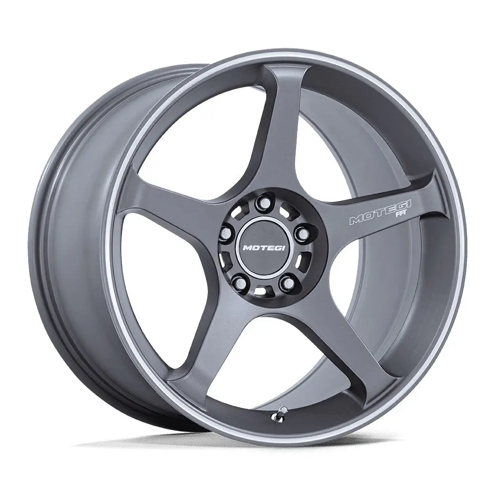 17" Motegi Racing Battle V Gunzilla With Machined Lip Stripe Wheel 1