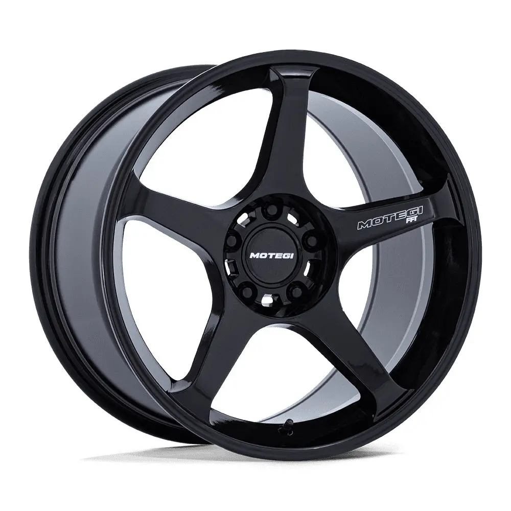 17" Motegi Racing Battle V Blackbird Metallic Wheel 1