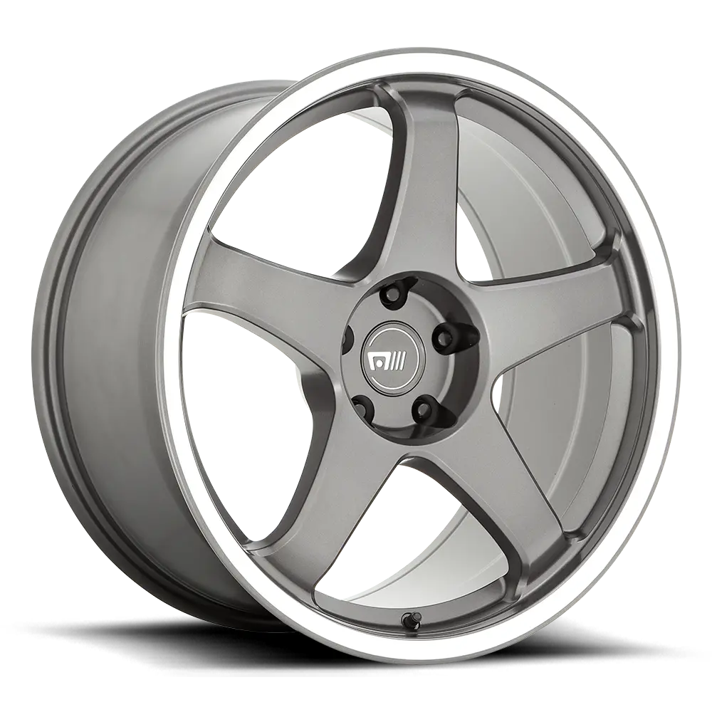 18" Motegi Racing Cs5 Gunmetal Gray W/Machined Lip Wheel 1