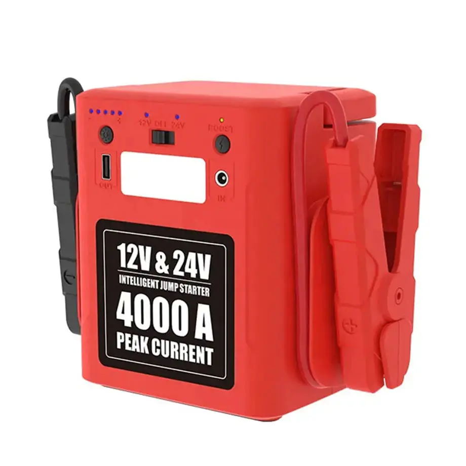 Multi Function 12V/24V Portable Heavy Duty Jump Start Kit - 4000 Amp 1
