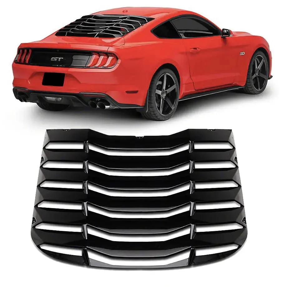 Mp Concepts - Mustang (15-23) Gloss Black Rear Window Louver 1