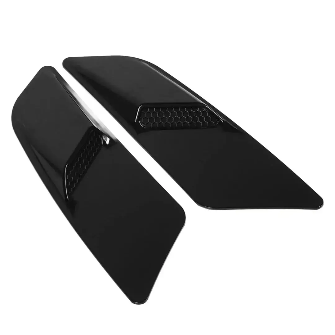 Mustang (15-17) Gt Style Gloss Black Stick-On Bonnet Vents 1