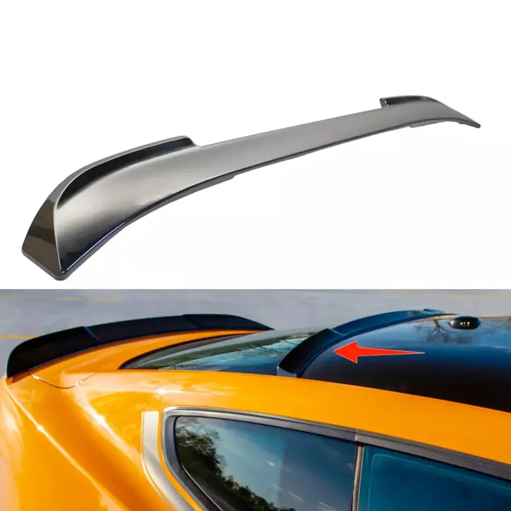 Mustang (15-23) Maxton Style Gloss Black Plastic Roof Spoiler 1
