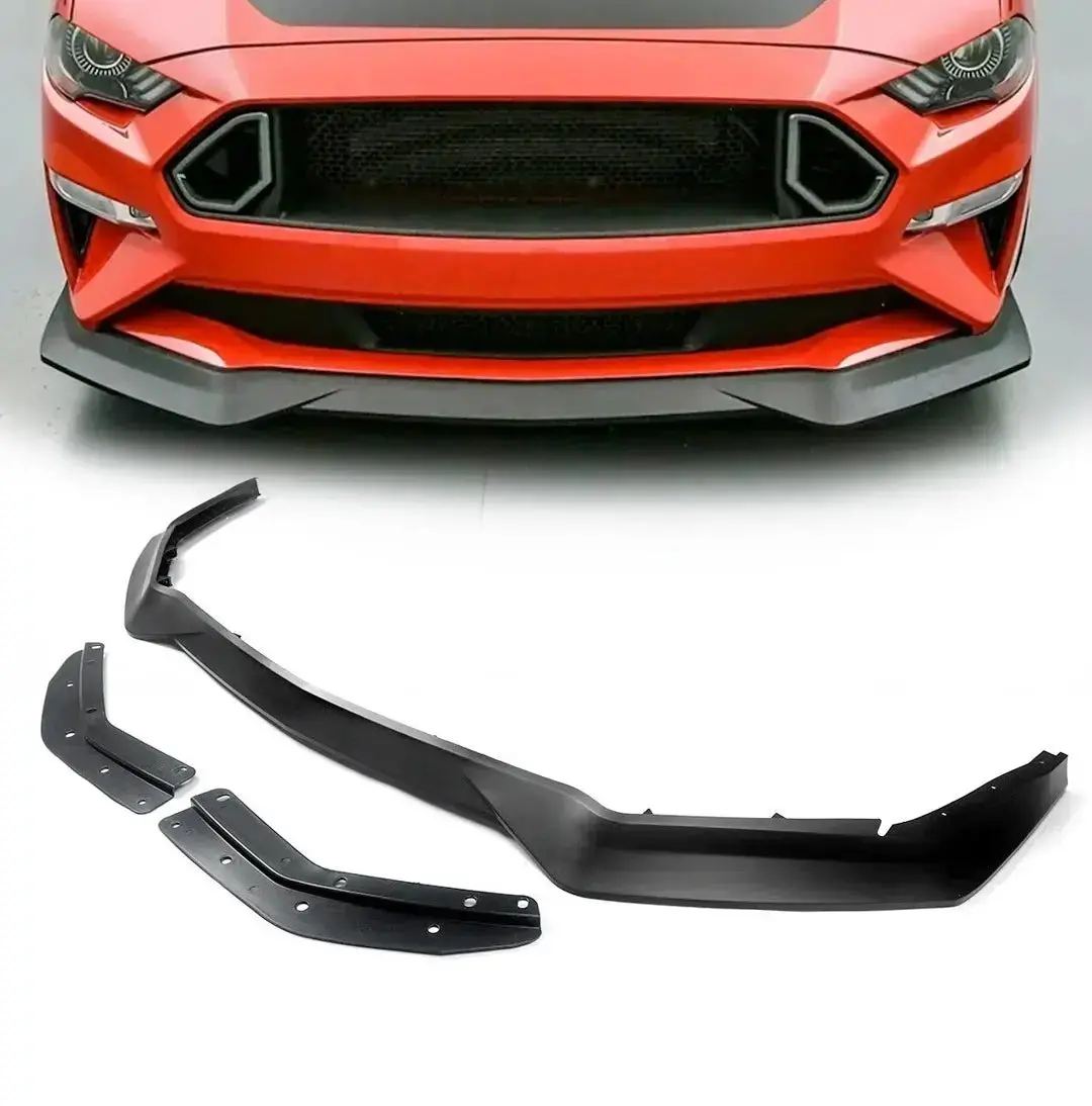 Mustang (18-23) Rock Style Matte Black Front Lip Chin Spoiler 1