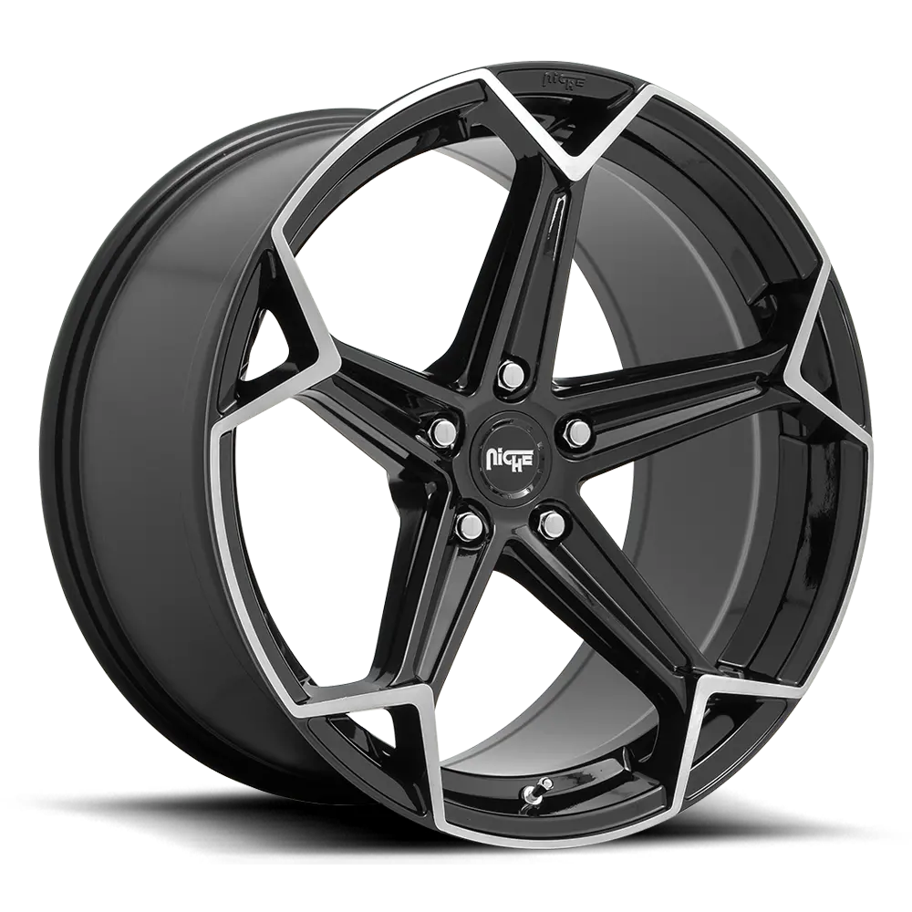 20" Niche Arrow Gloss Black Brushed Wheel 1