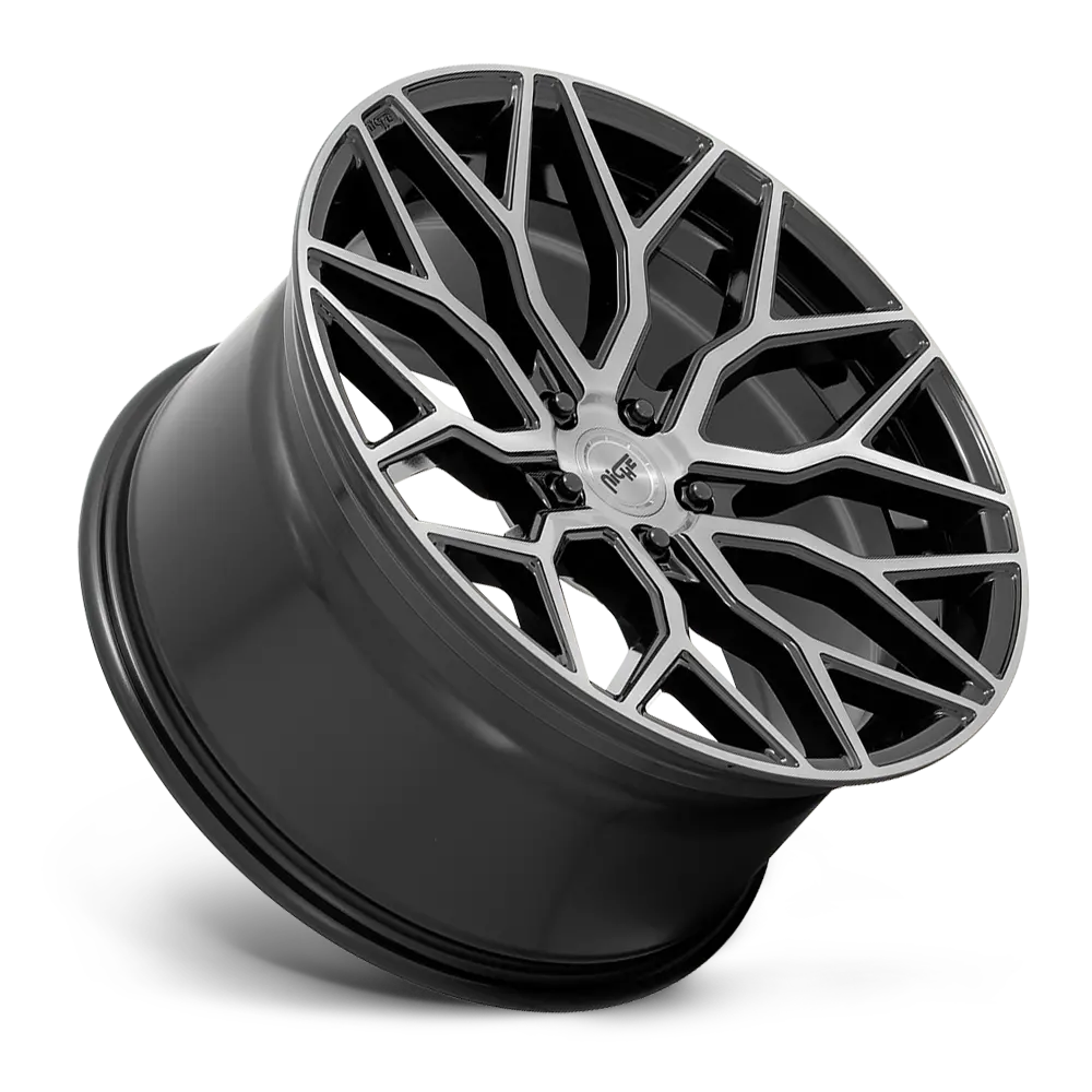 19" Niche Mazzanti Gloss Black Brushed Face Wheel 1
