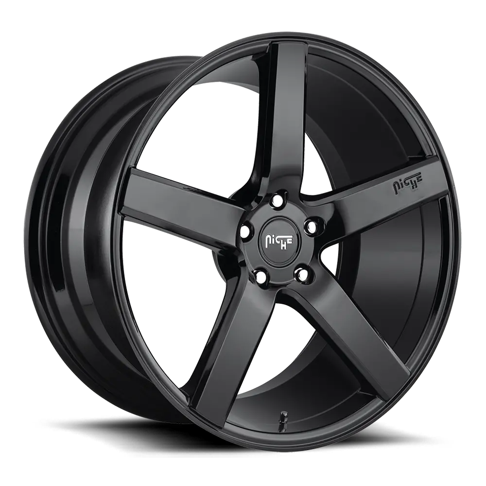20" Niche Milan Gloss Black Wheel 1