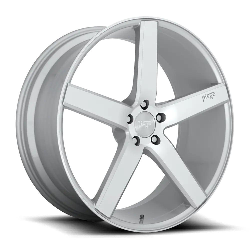 20" Niche Milan Gloss Silver Machined Wheel 1