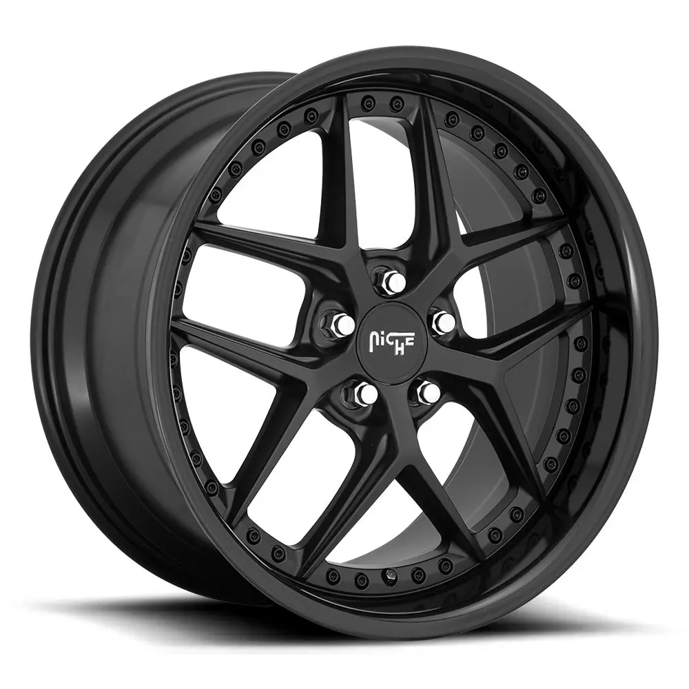 19" Niche Vice Gloss Black Matte Black Wheel 1