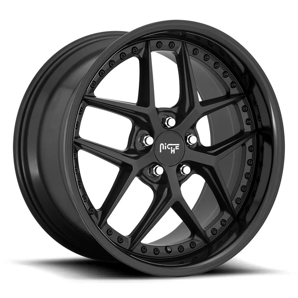 20" Niche Vice Gloss Black Matte Black Wheel 1