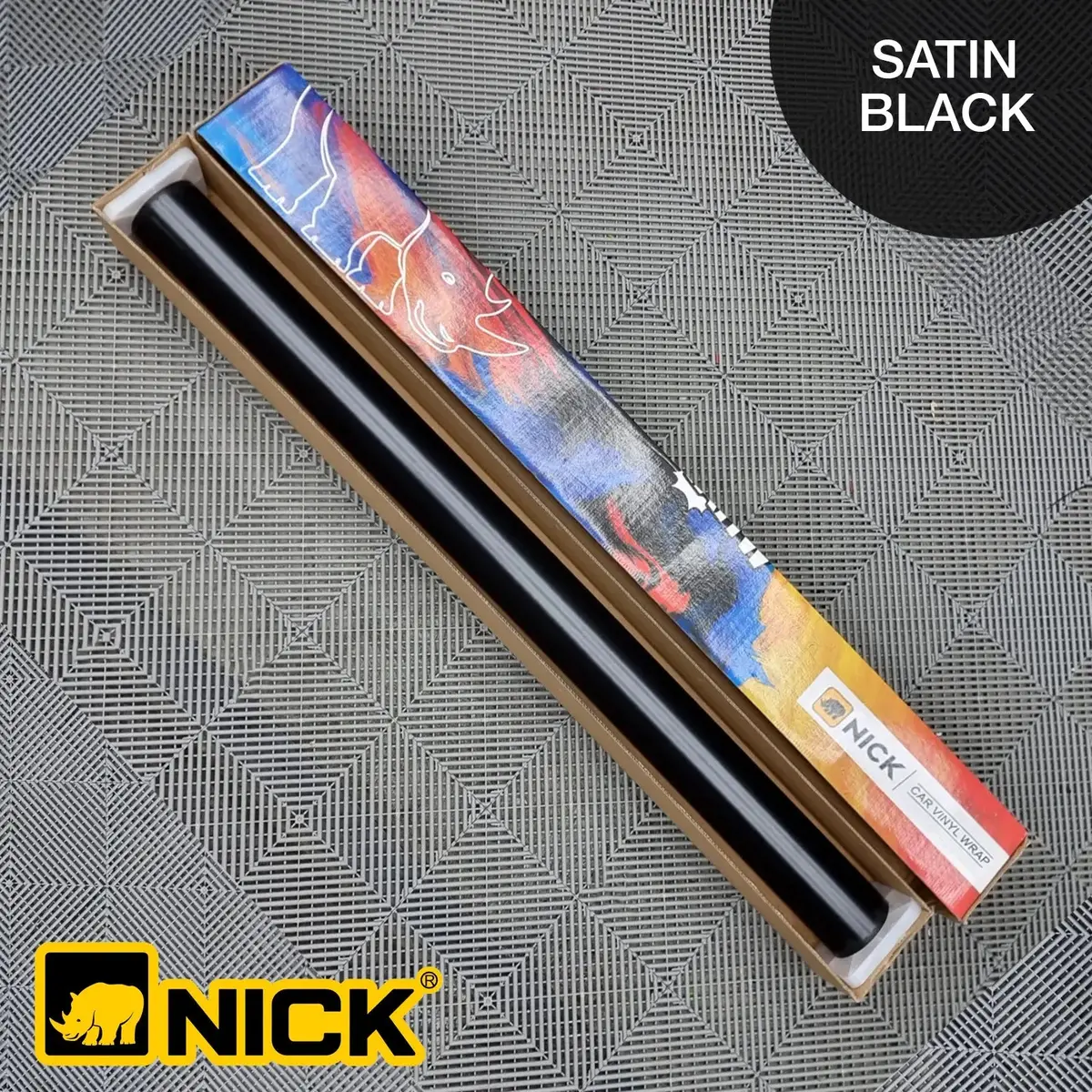 Nick Premium Vinyl Wrap Film - Satin Black 1