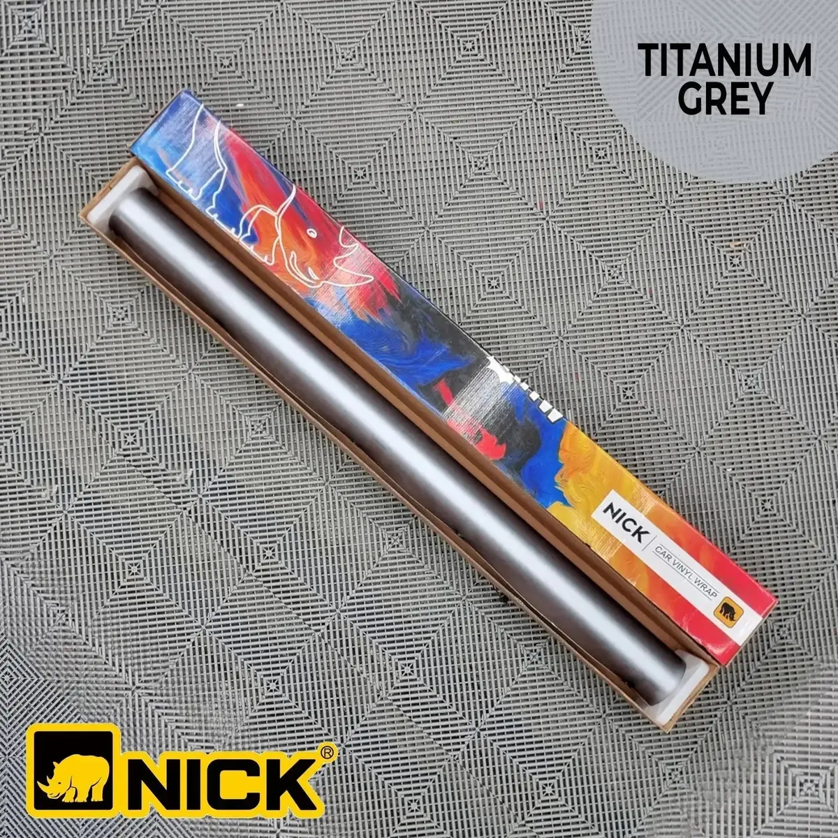 Nick Premium Vinyl Wrap Film - Titanium Grey 1