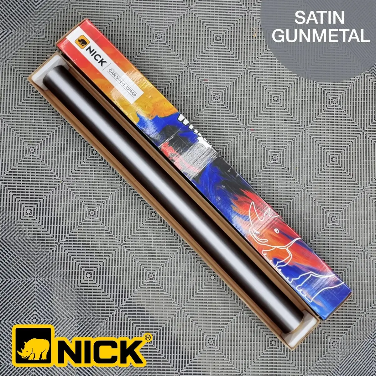 Nick Premium Vinyl Wrap Film - Satin Gunmetal 1