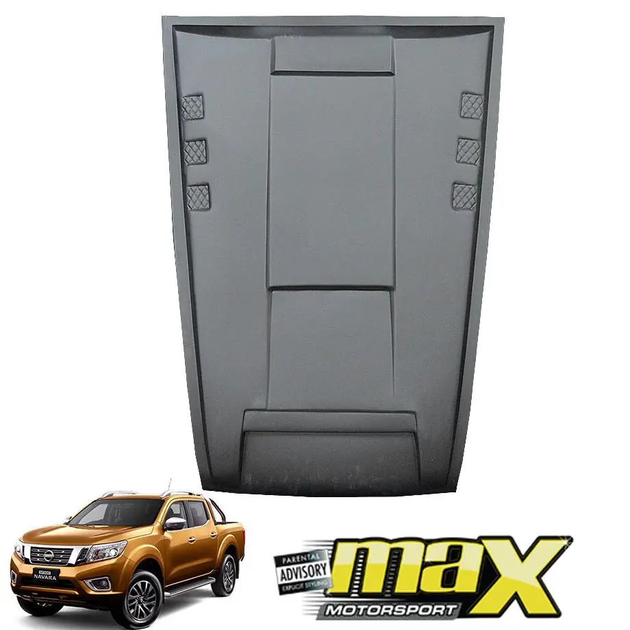 Nissan Navara Np300 (2017-On) Matte Black Plastic V5 3D Bonnet Scoop 1