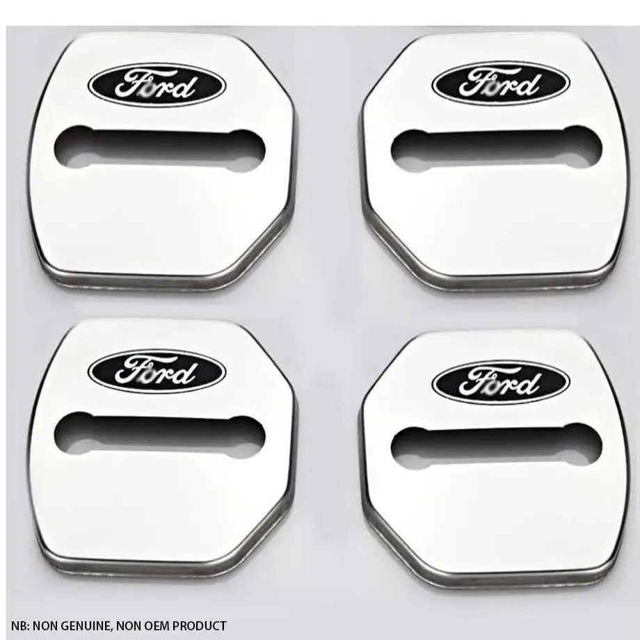 Non-Oem Suitable To Fit Ford - Aluminium Door Lock Covers (Silver) 1