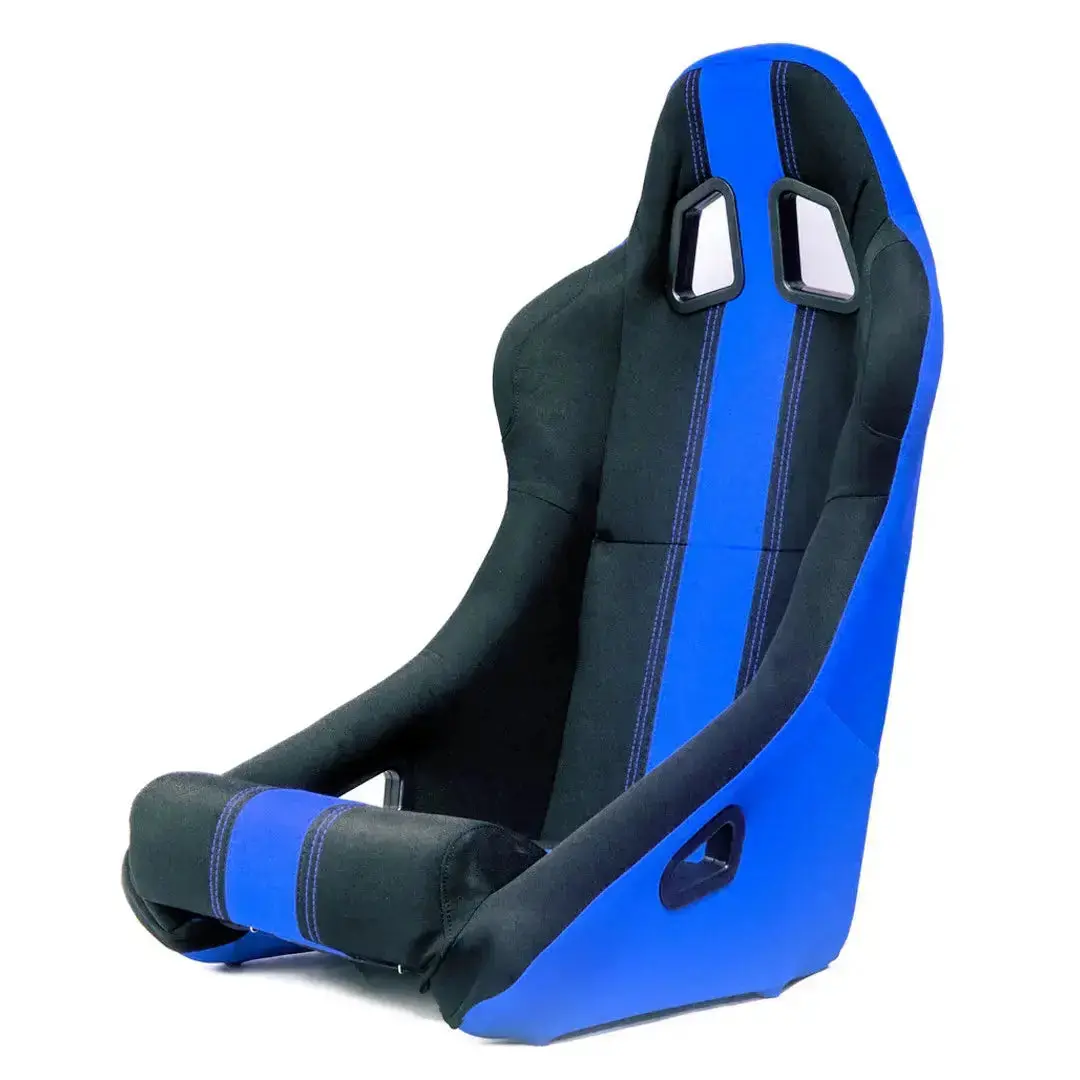 Non-Reclinable Racing Bucket Seats (Black & Blue) - Each 1