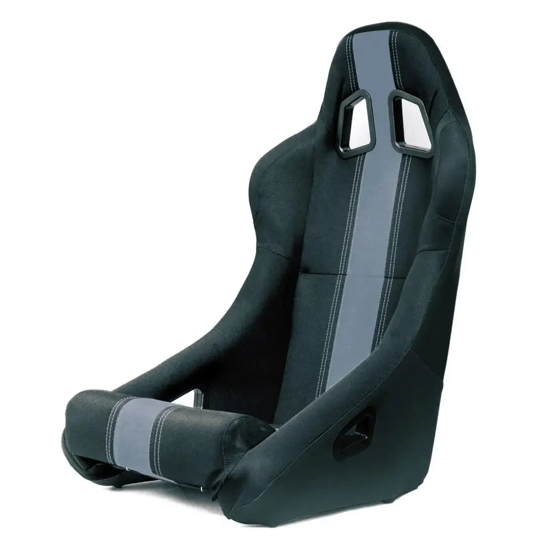 Non-Reclinable Racing Bucket Seats (Black & Grey) - Each 1