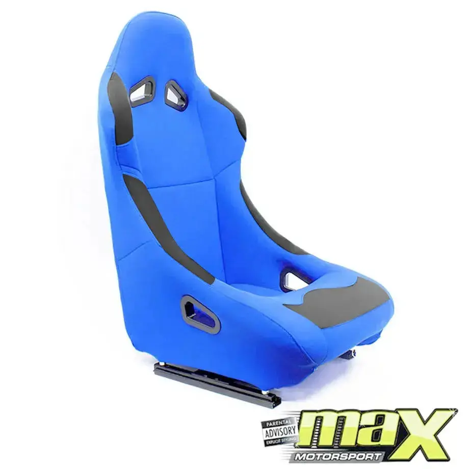 Non-Reclinable Racing Bucket Seats - Pvc + Cloth (Each) 1