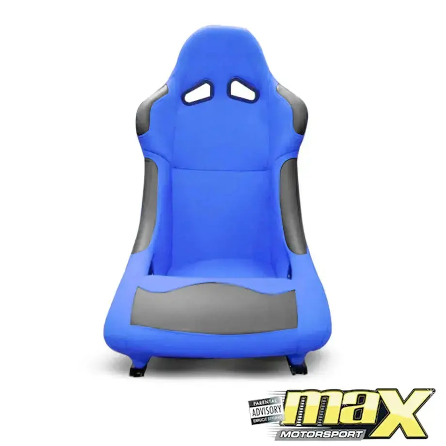 Non-Reclinable Racing Bucket Seats - Pvc + Cloth (Each) 2