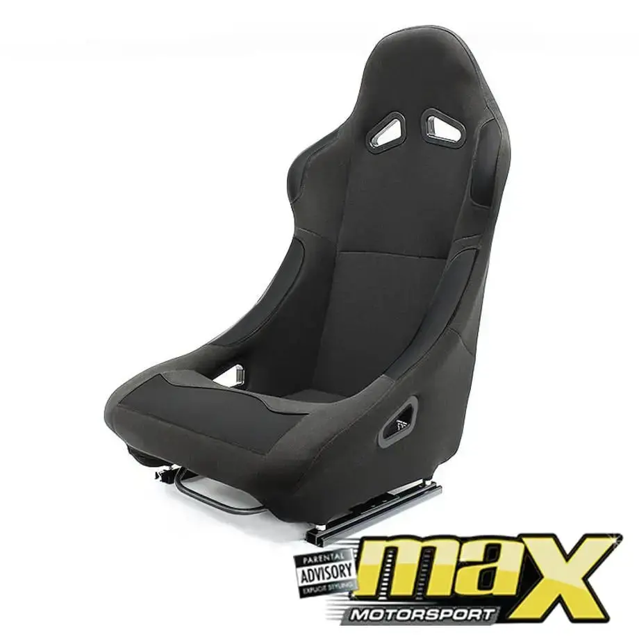 Non-Reclinable Racing Bucket Seats - Pvc + Cloth (Each) 1