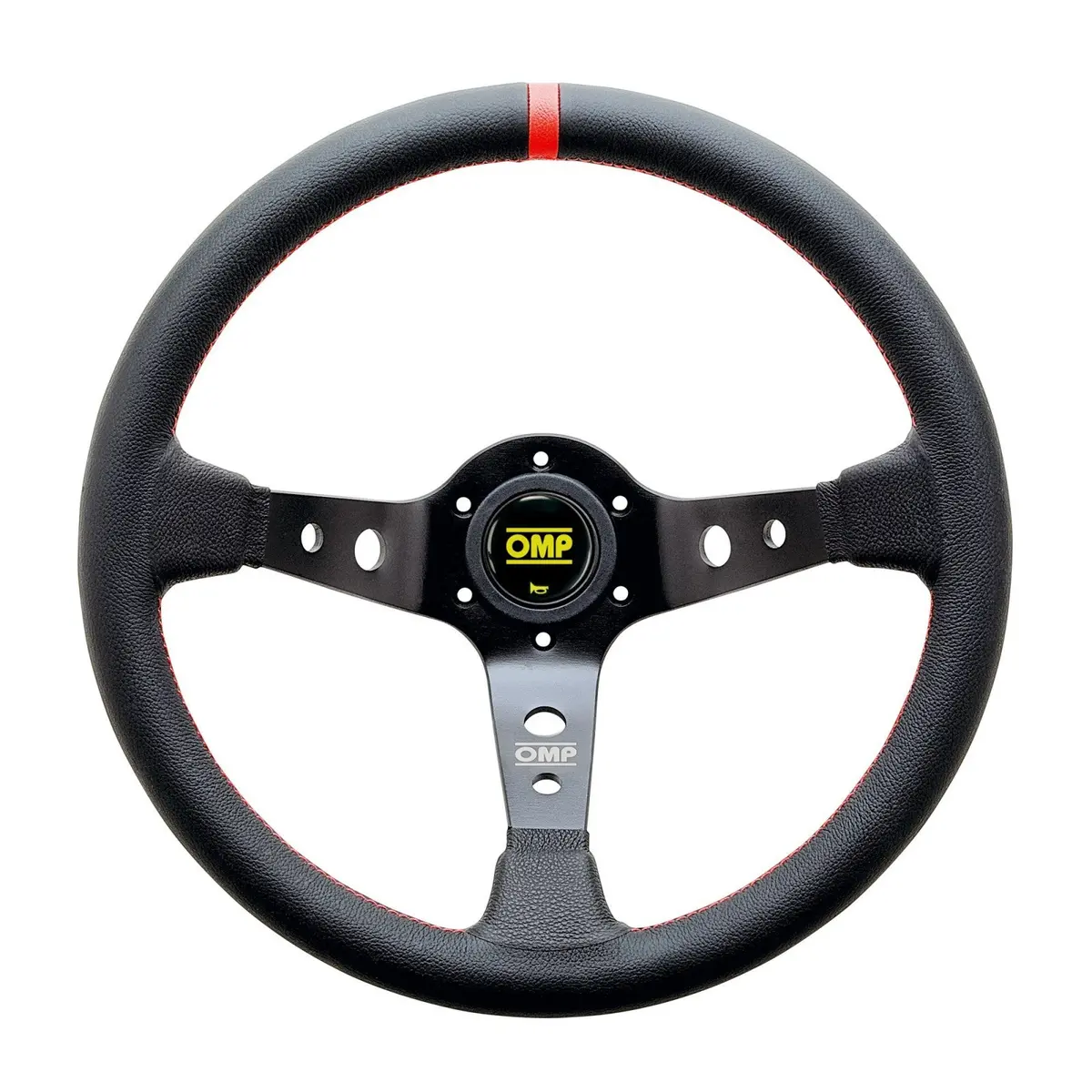 Omp Corsica Liscio Black/Red Steering Wheel 1
