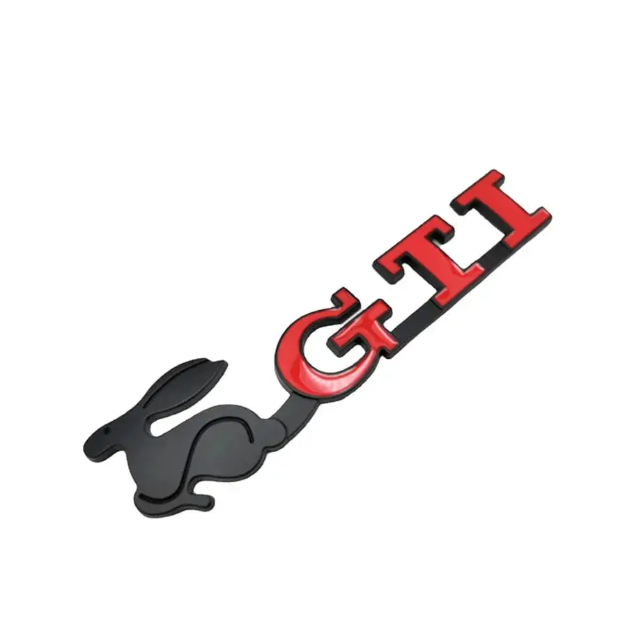 Old School Gti Rabbit Metal Badge 1