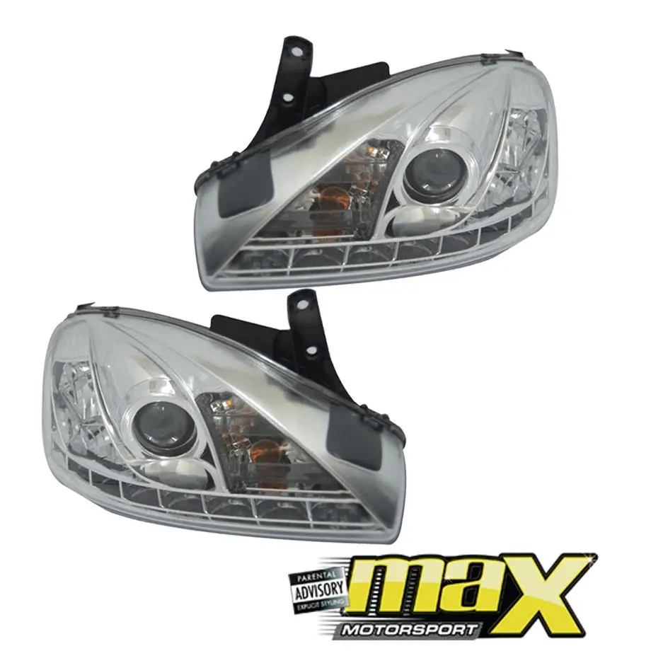 Opel Corsa C Utility Chrome Led Headlights 1