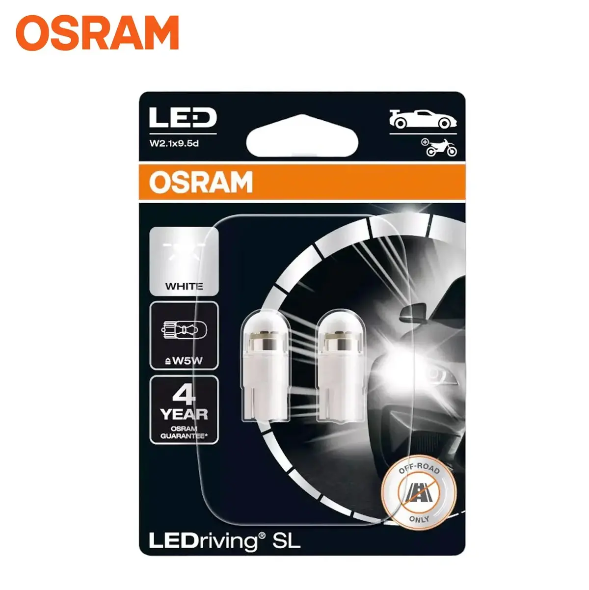 Osram W5w Sl Led Push-In Bulbs (White) 1