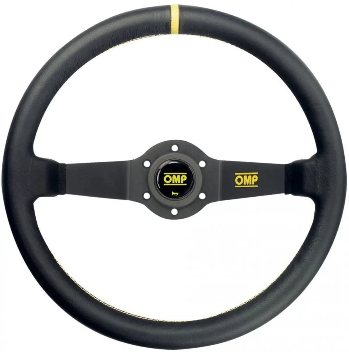 Omp Rally Liscio Black Leather Steering Wheel 1
