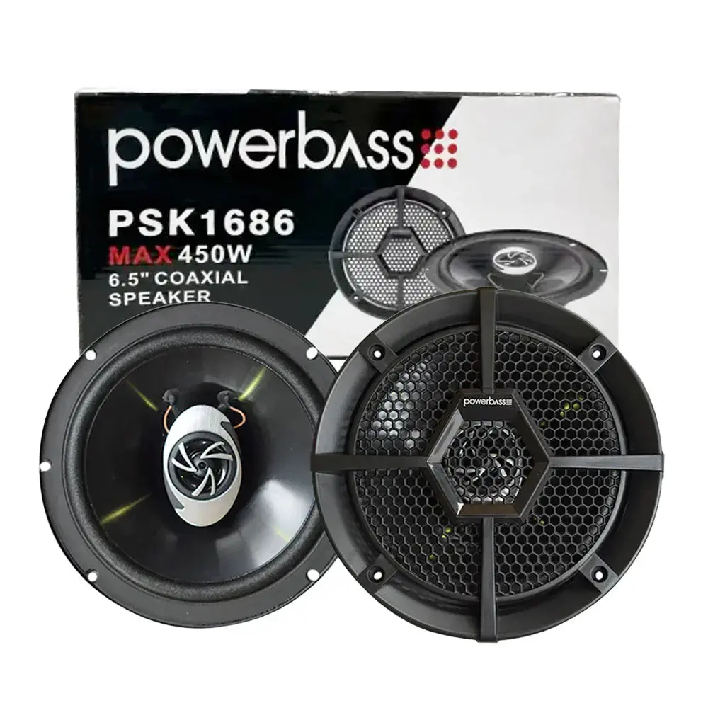 Powerbass Psk1686 - 6.5" 4-Way Coaxial Speakers (450W) 1