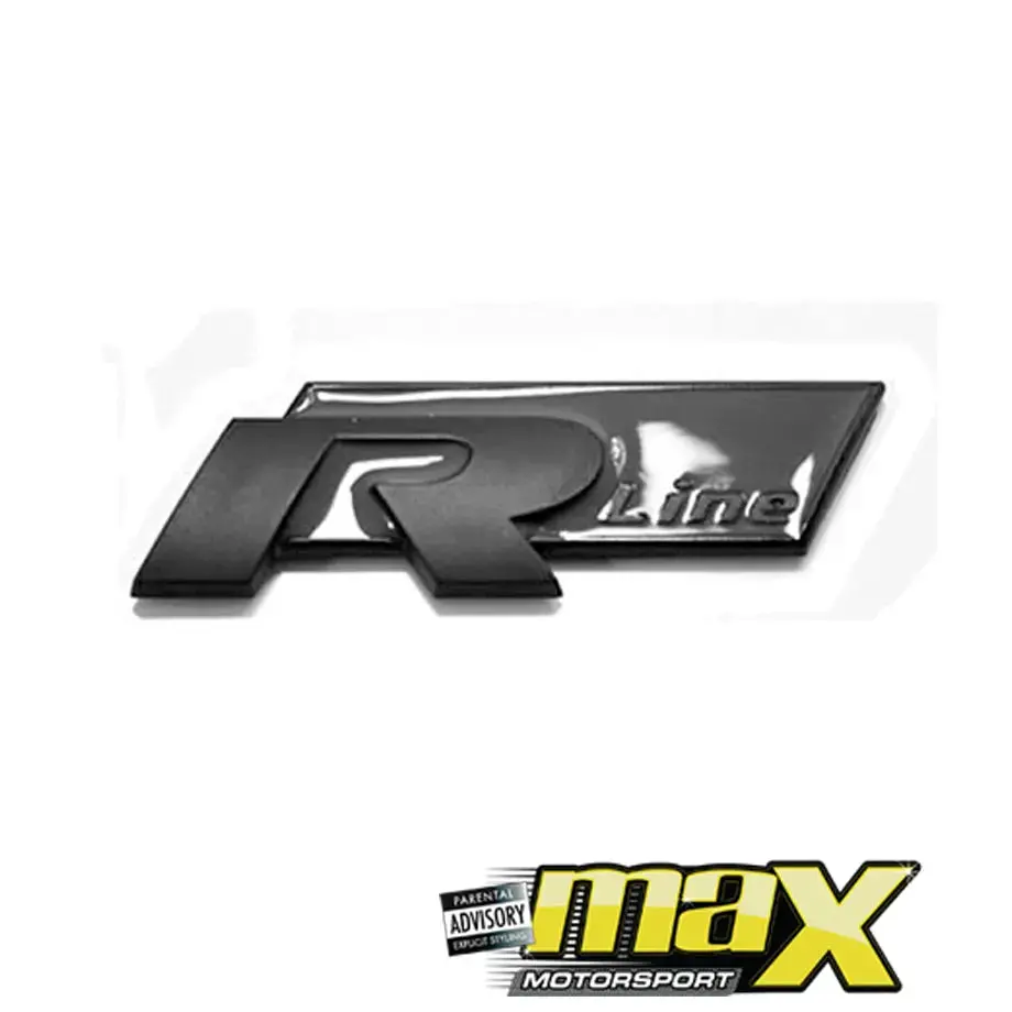 R-Line Stick-On Badge (Matt Black) 1
