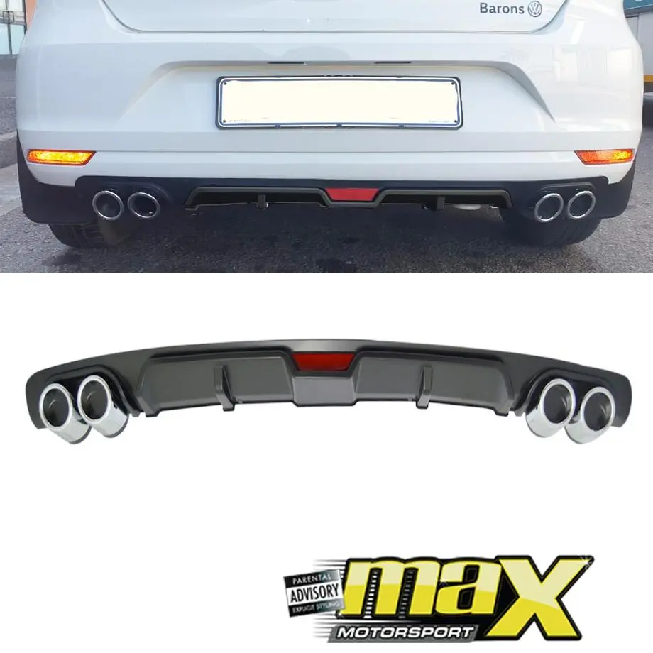 R-Style Universal Plastic Rear Diffuser To Fit Vw Polo 6 Tsi 1