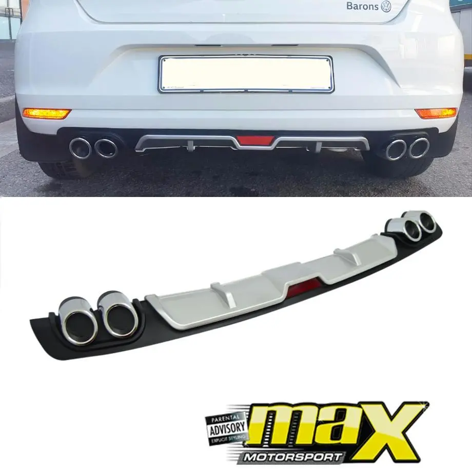 R-Style Universal Plastic Rear Diffuser To Fit Vw Polo 6 Tsi 1