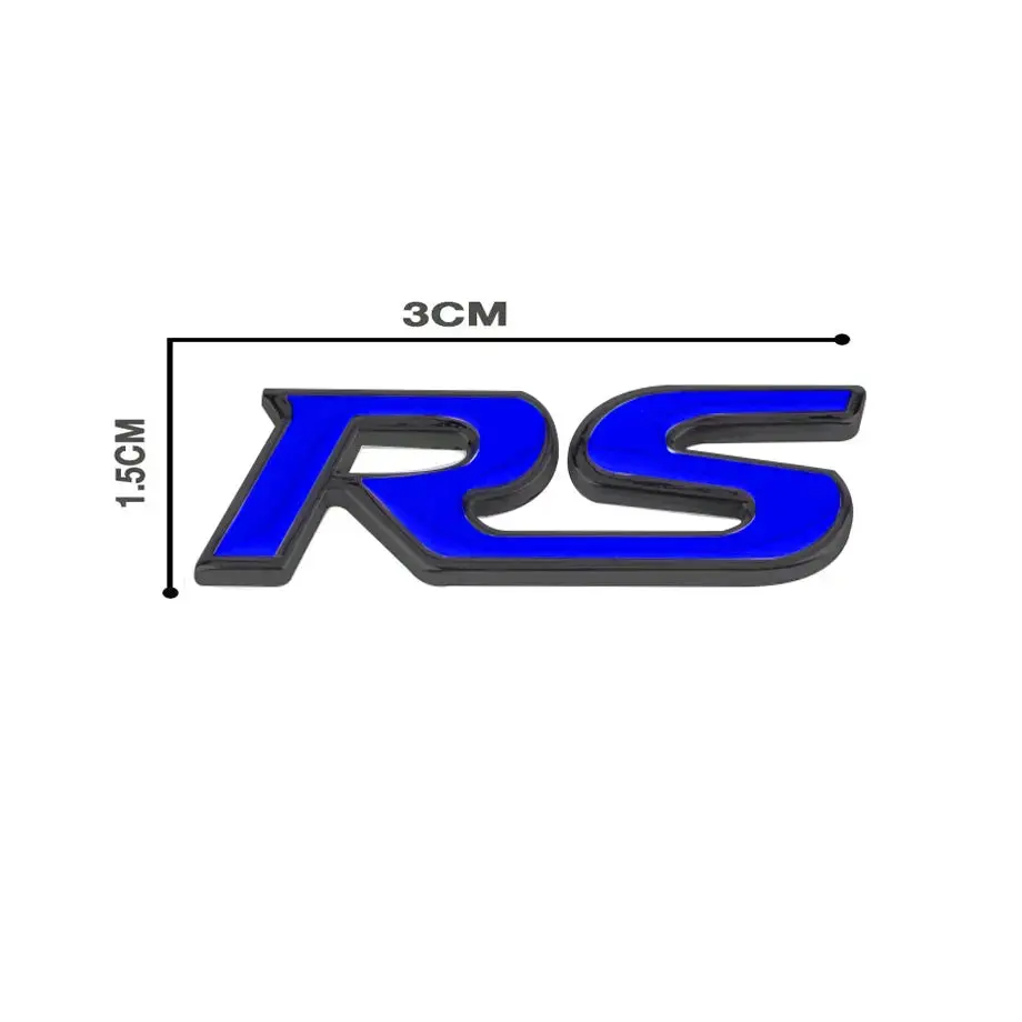 Rs Logo - Steering Wheel Metal Badge (Blue) 1