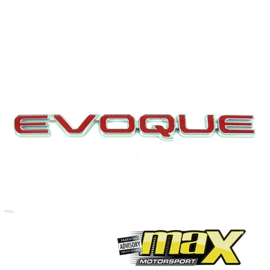 Range Rover Evoque Badge (Red) 1