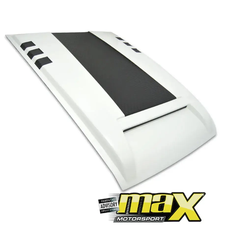 Ranger/Everest T7 (16-On) Raptor V3 Style Colour Coded Plastic Bonnet Scoop (Frozen White) 1