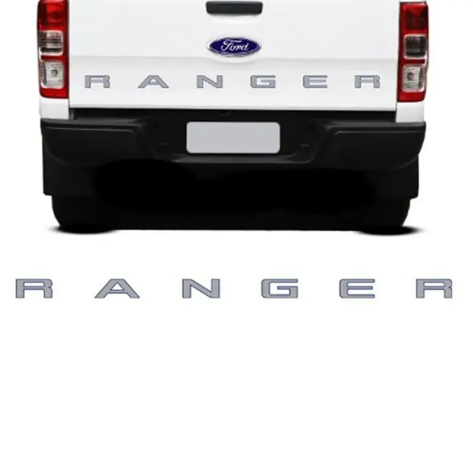 Suitable To Fit - Ranger Lettering Tailgate Sticker  - Silver 1