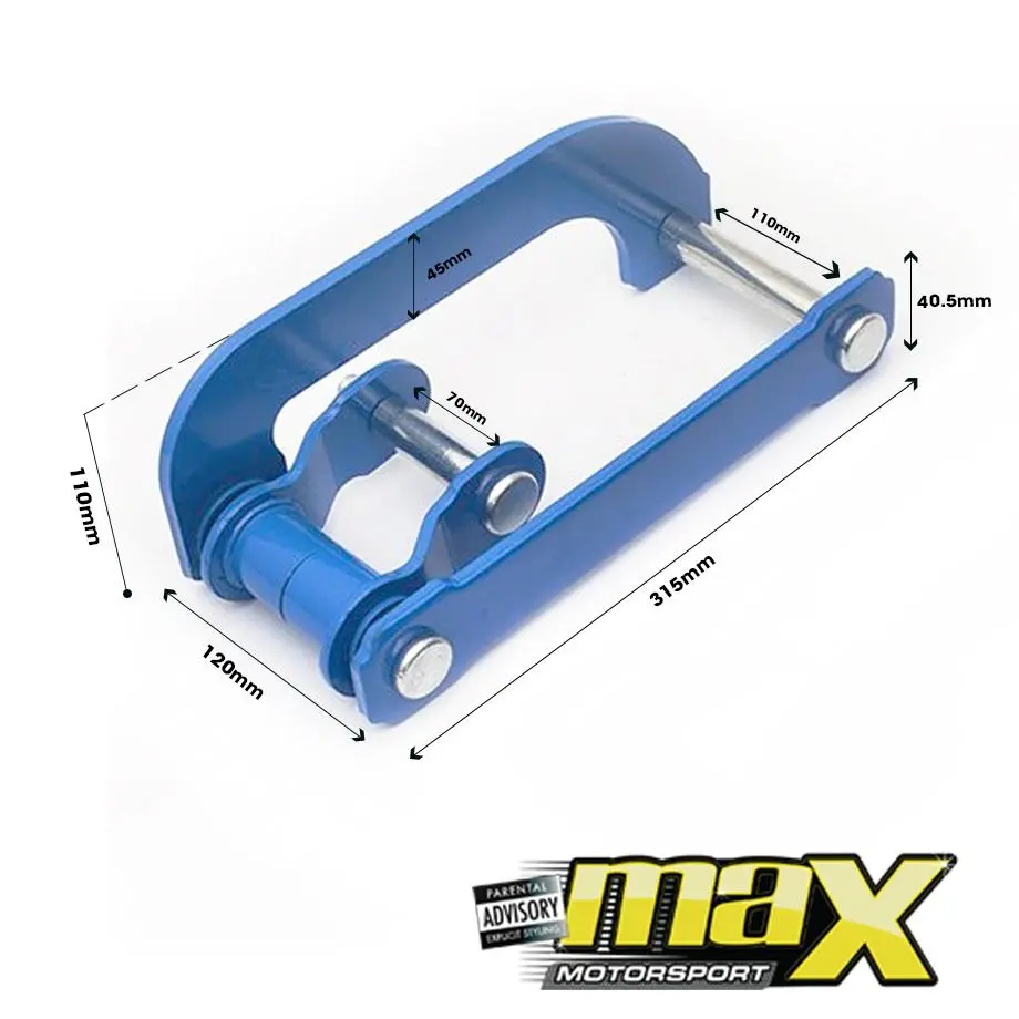 Suitable To Fit - Ranger T6/T7/T8 Rear Suspension Double Shackle 2-Inch Lift Kits 2