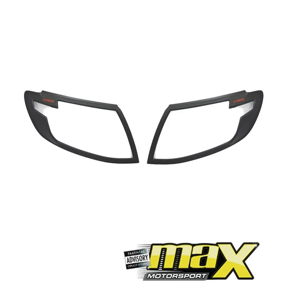 Suitable To Fit - Ranger T6 (12-15) Matte Black Headlight Surrounds 1