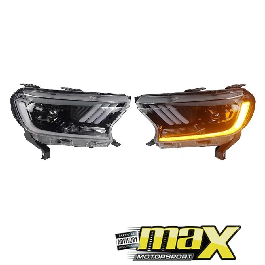 Ranger T7 / T8 (16-On) Mustang Style Drl Led Projector Headlight With Indicator Function 1
