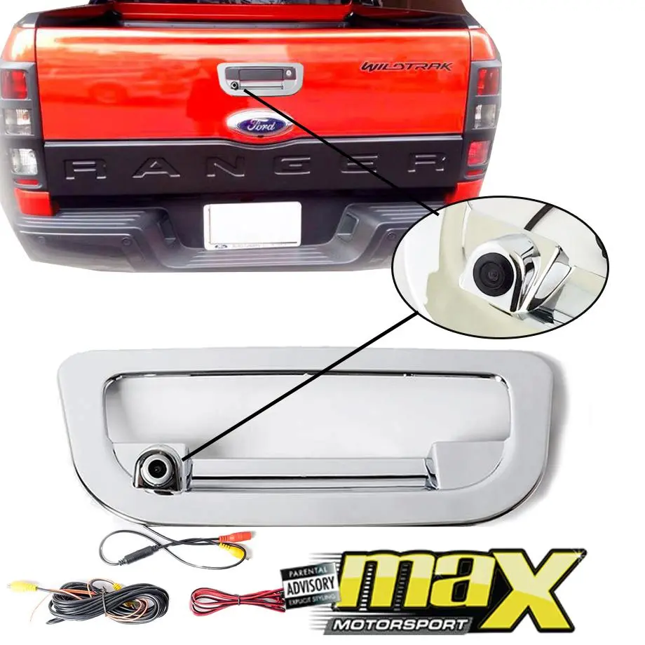 Ranger (12-On) Chrome Tailgate Handle Cover With Built In Rear View Camera 1