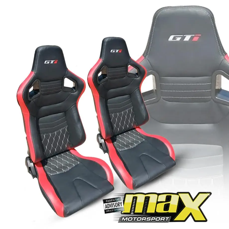 Reclinable Racing Seats - Gti Logo - Pvc (Pair) 1