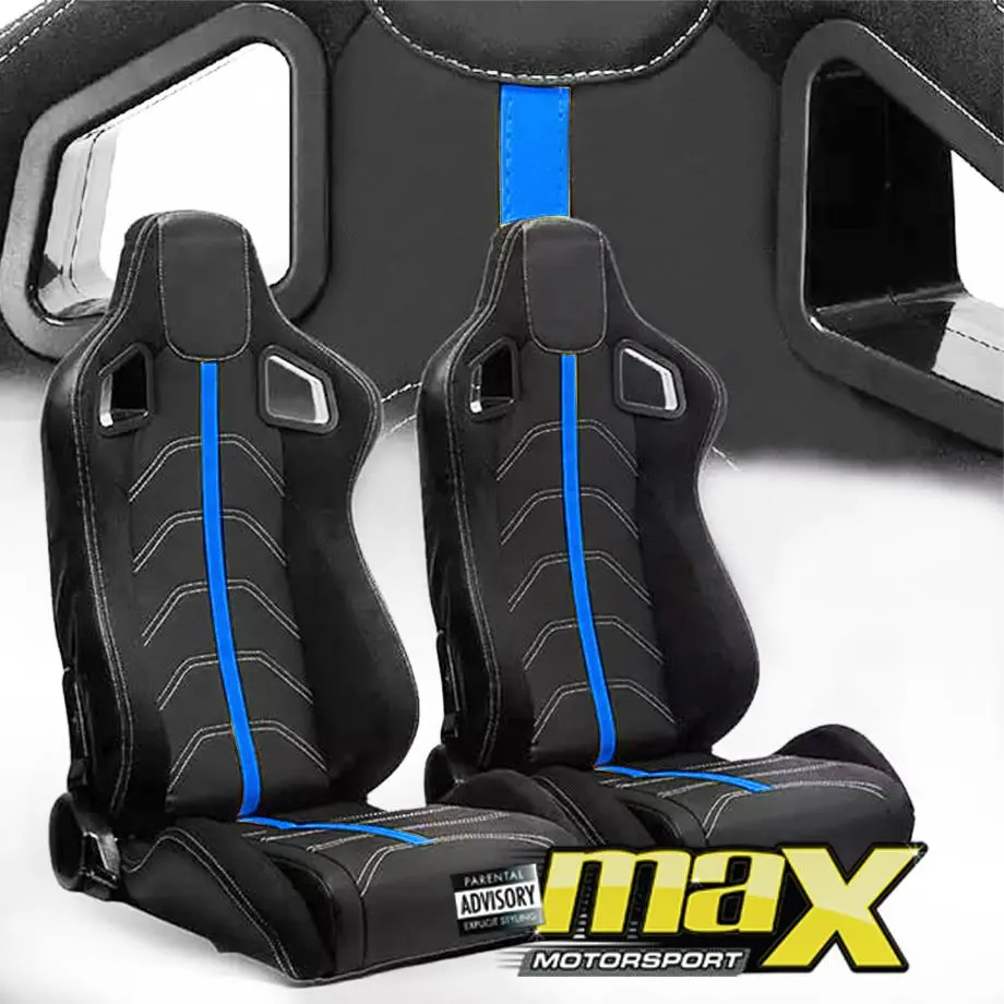 Reclinable Racing Seats Pvc + Suede (Pair) 1