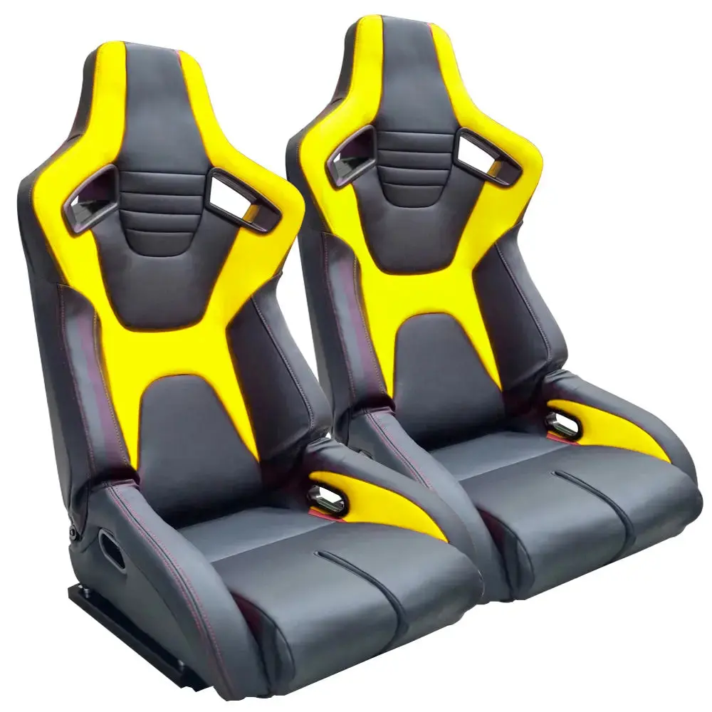 Reclinable Wingback Racing Seats Pvc (Pair) 1